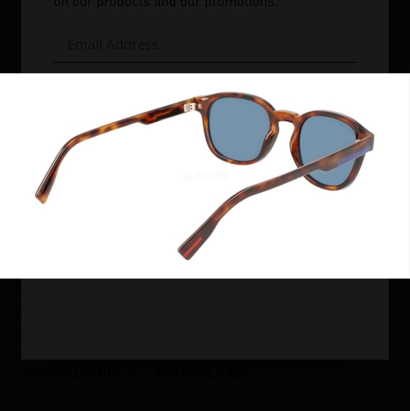 NBW Lacoste L968S 230 Oval Unisex Sunglasses - Light Brown/Blue Lens with case - Picture 3 of 6